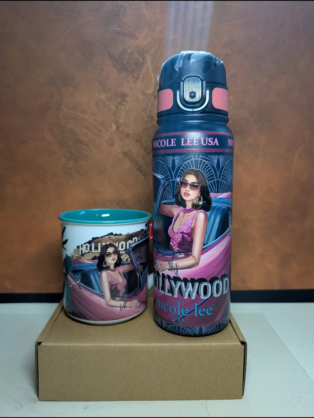 Nicole Lee Pink Hollywood Travel Bottle -